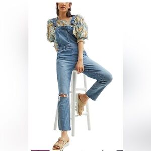 PAIGE Women's Blue High Rise Sierra
Denim Overalls 28